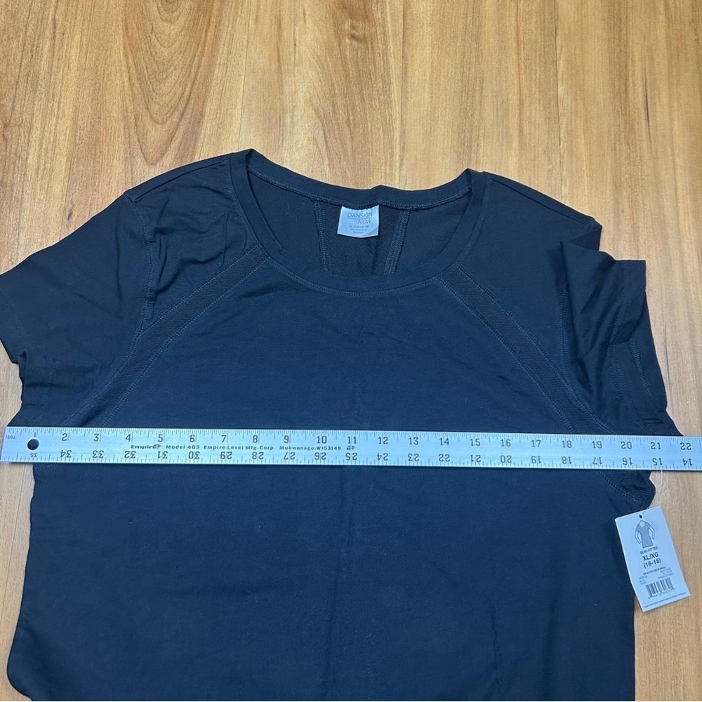 Danskin Now Women's Black Short Sleeve Top - Picture 5 of 9